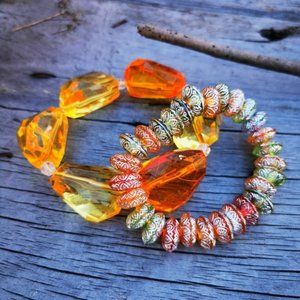 Pair of Plastic Stretch Bracelets